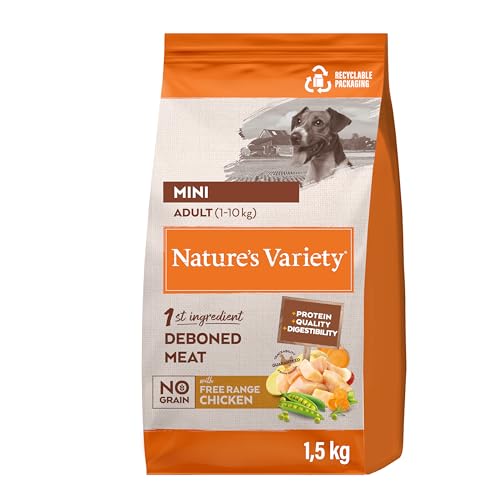 Nature's Variety Selected – Trockenfutter für ausgewachsene Hunde Kleiner Rassen – ohne Getreide – mit Huhn im Freien ohne Knochen – 1,5 kg von Nature's Variety