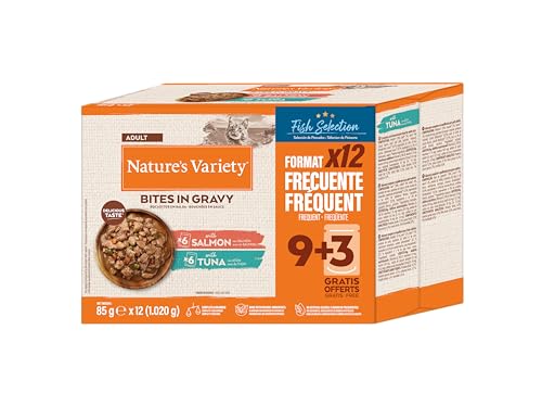 Nature's Variety Snacks in Sauce, Nassfutter für Katzen, Fischsorte: 48 Beutel à 85 g Nature's Variety Snacks in Sauce, Nassfutter für Katzen, Fischsorte: 48 Beutel à 85 g von Nature's Variety