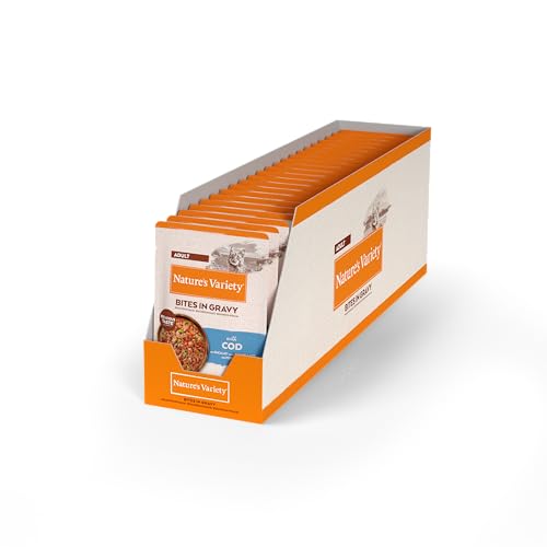 Nature's Variety Snacks in Sauce, Nassfutter für Katzen mit Kabeljau, 22 Beutel à 85 g von Nature's Variety