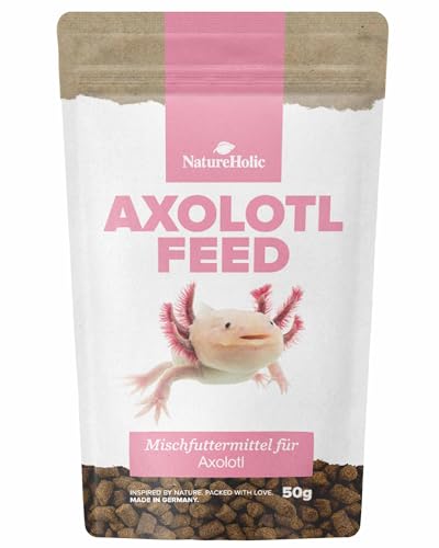 NatureHolic AxolotlFeed Softfutter | Weiche Konsistenz zur Vermeidung von Maulverletzungen | Schonendes Hauptfutter für Axolotl | Hochwertige Inhaltsstoffe für gesundes Wachstum | 50 g NatureHolic AxolotlFeed Softfutter | Weiche Konsistenz zur Vermeidung von Maulverletzungen | Schonendes Hauptfutter für Axolotl | Hochwertige Inhaltsstoffe für gesundes Wachstum | 50 g von NatureHolic