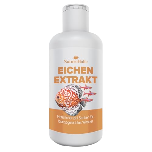 NatureHolic Eichenextrakt | Natürlicher pH Senker für Aquarium Wasser | Für Tropische Fische Garnelen und Pflanzen | Weichwasseraufbereitung gegen hohe Karbonathärte und pH Werte NatureHolic Eichenextrakt | Natürlicher pH Senker für Aquarium Wasser | Für Tropische Fische Garnelen und Pflanzen | Weichwasseraufbereitung gegen hohe Karbonathärte und pH Werte von NatureHolic