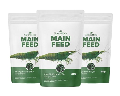 NatureHolic Garnelenfutter Mainfeed - 3 für 2 Spar Set I Futter für Garnelen im Aquarium I Made in Germany I Für besseres Wachstum und Panzer Aufbau | 1 Mainfeed GRATIS geschenkt NatureHolic Garnelenfutter Mainfeed - 3 für 2 Spar Set I Futter für Garnelen im Aquarium I Made in Germany I Für besseres Wachstum und Panzer Aufbau | 1 Mainfeed GRATIS geschenkt von NatureHolic