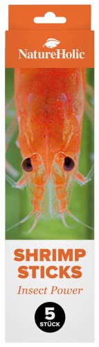NatureHolic - Garnelen Lollies „InsektenPower“ I hochwertiges Insektenprotein I toller Knabberspaß I ideal zur Handfütterung I hervorragende Verdaulichkeit I 5 Lollis von NatureHolic