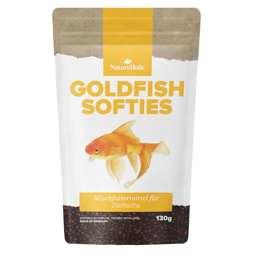 NatureHolic Goldfish Softies - Goldfischfutter I Fischfutter für Goldfische I Extra Soft I Schonende Herstellung I Made in Germany I 130g von NatureHolic