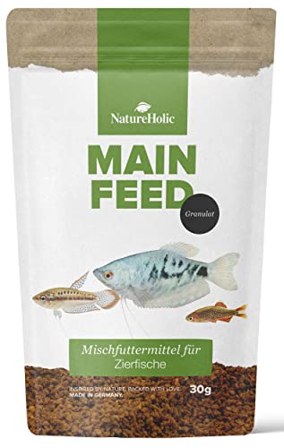 NatureHolic Hauptfeed I Alleinfutter für Zierfische I mit allem, was Fische brauchen I schonende Herstellung I Made in Germany I Softgranulat I 50ml NatureHolic Hauptfeed I Alleinfutter für Zierfische I mit allem, was Fische brauchen I schonende Herstellung I Made in Germany I Softgranulat I 50ml von NatureHolic