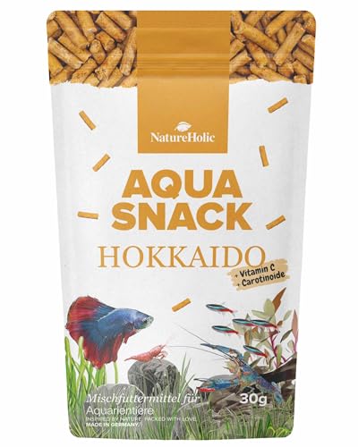 NatureHolic Hokkaido Kürbis Sticks | Zusatzfutter für Garnelen Krebse Krabben Schnecken Zierfische | Natürliches sinkendes Aquarium Futter von NatureHolic