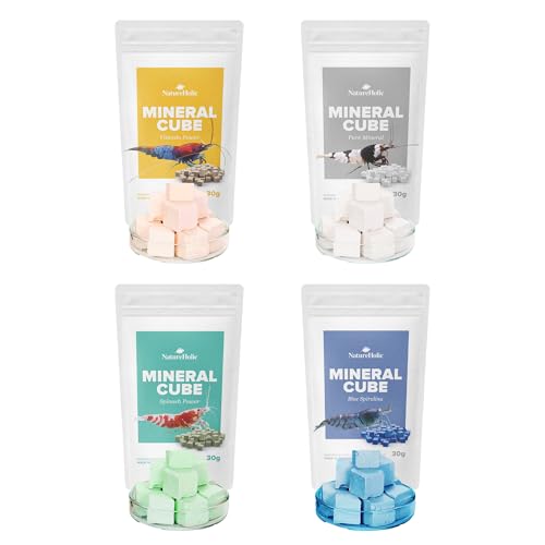 NatureHolic MineralCube 4er Bundle | Pure Mineral, Vitamine Power, Spinach Power & Blue Spirulina | Mineral- & Dauerfutter für Garnelen, Schnecken, Krebse, Krabben NatureHolic MineralCube 4er Bundle | Pure Mineral, Vitamine Power, Spinach Power & Blue Spirulina | Mineral- & Dauerfutter für Garnelen, Schnecken, Krebse, Krabben von NatureHolic