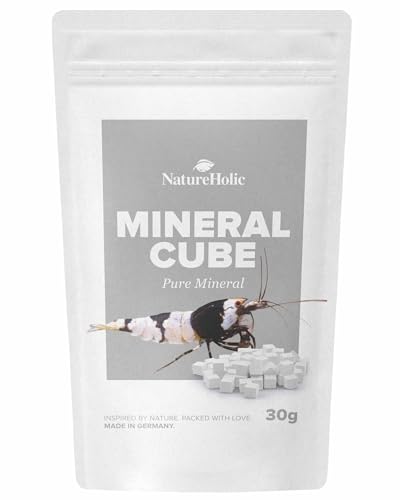 NatureHolic MineralCube Pure Mineral I zur Mineralstoffversorgung I für alle Wirbellosen im Süßwasser I belasten das Wasser Nicht I bedarfsgerechte Versorgung I 30g von NatureHolic