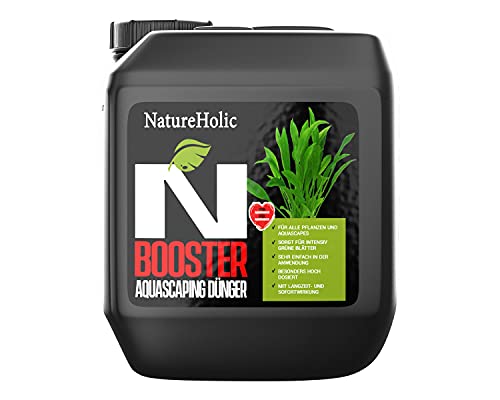 NatureHolic - N Booster - I Flüssigdünger für Aquarien I Stickstoffdünger I wichtig fürs Pflanzenwachstum I für strahlende Blattfarben I Sofortwirkung I 2000 ml von NatureHolic