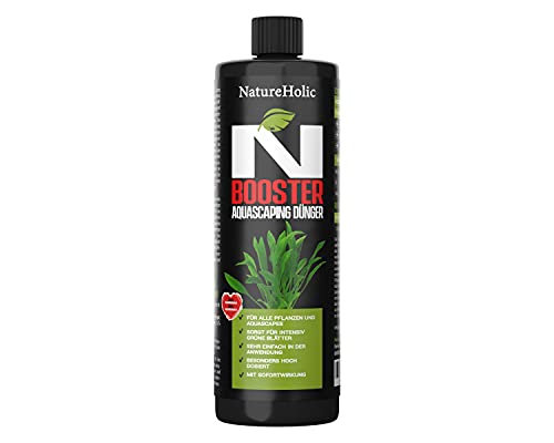 NatureHolic - N Booster - I Flüssigdünger für Aquarien I Stickstoffdünger I wichtig fürs Pflanzenwachstum I für strahlende Blattfarben I Sofortwirkung I 250 ml von NatureHolic