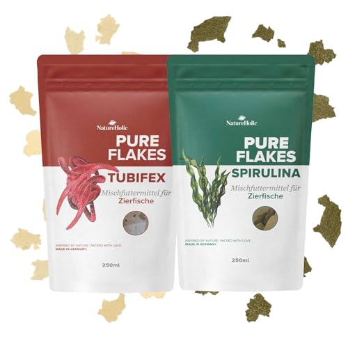 NatureHolic Premium Aquarium Fischfutterflocken All in One Sorglospaket | Aquarium Fischfutter Flocken - Laborgeprüft | in Deutschland hergestellt | 2 x 250ml NatureHolic Premium Aquarium Fischfutterflocken All in One Sorglospaket | Aquarium Fischfutter Flocken - Laborgeprüft | in Deutschland hergestellt | 2 x 250ml von NatureHolic