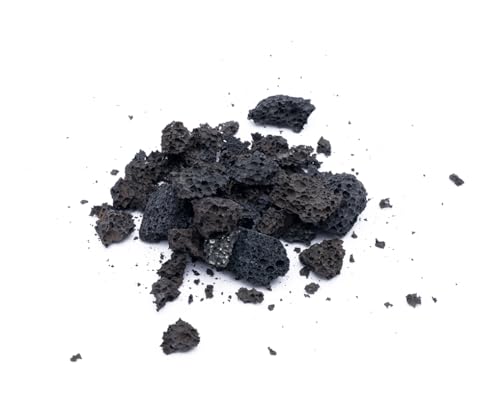 NatureHolic Premium Lavastein Dark | Echter schwarzer Lavastein fürs Aquarium | Ideal für Aufsitzerpflanzen | Bruch 250g von NatureHolic