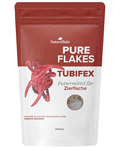 NatureHolic Pure Flakes - Tubifex - Hohe Akzeptanz - über 50% Tubifex - Trübt das Wasser nicht - Für Fische und Wirbellose - Hergestellt in Mannheim NatureHolic Pure Flakes - Tubifex - Hohe Akzeptanz - über 50% Tubifex - Trübt das Wasser nicht - Für Fische und Wirbellose - Hergestellt in Mannheim von NatureHolic