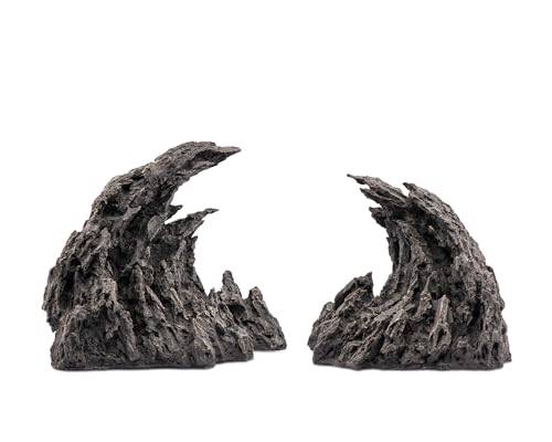 NatureHolic Ready to Scape Soul Valley 80 | Aquarium Deko Felsen-Set für Aquascaping | 2-teiliges Deko-Set | Für Becken ab 80 cm | Realistische Felslandschaft zum Bepflanzen von NatureHolic