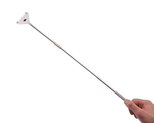 NatureHolic Scaping Scraper Silver | 64 cm Scheibenreiniger Aquarium mit Klinge | Längenverstellbar 46-64 cm | Entfernt Algen und Kalkrückstände | Ergonomischer Griff & Scharfe Klinge von NatureHolic