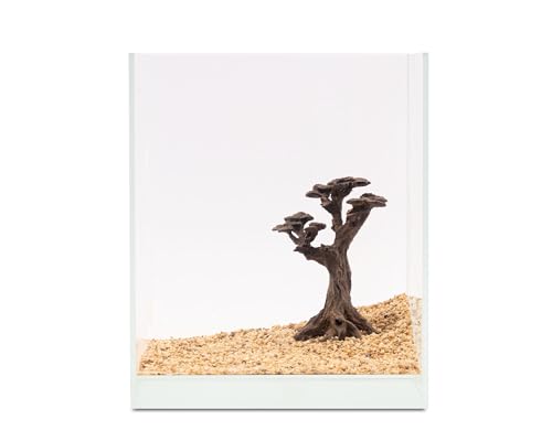 NatureHolic Stone Bonsai Pico | Aquarium Deko | Premium Scape für Aquarien | Kleiner Bonsai-Baum aus Stein | Perfekt für Moos | Ideal für kleines Aquarium 10-20 L | 14,5 x 13 x 6cm von NatureHolic