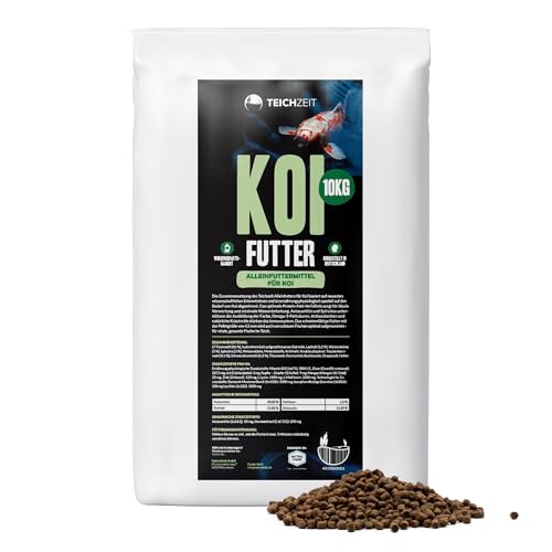 Teichzeit Koi Futter I hochwertige Zusätze wie Krill, Astaxanthin und Spirulina I exakt auf den Bedarf von Koi abgestimmt I Made in Germany I 10 kg von NatureHolic