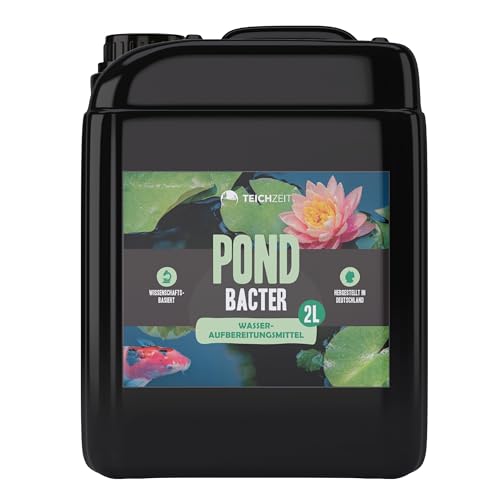 NatureHolic Teichzeit Pond Bacter I Bakterienpräparat I Unterstützt die Filtertätigkeiten I Eliminiert Schadstoffe I Reduziert Stress I 2 L von NatureHolic