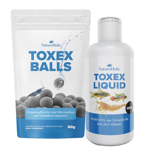 NatureHolic Wasseraufbereiter Kit - entfernt Schadstoffe & bindet Schwermetalle - Mineralienversorgung & Algenkontrolle im Aquarium - Macht das Wasser kristallklar - einfache Wasseraufbereitung NatureHolic Wasseraufbereiter Kit - entfernt Schadstoffe & bindet Schwermetalle - Mineralienversorgung & Algenkontrolle im Aquarium - Macht das Wasser kristallklar - einfache Wasseraufbereitung von NatureHolic