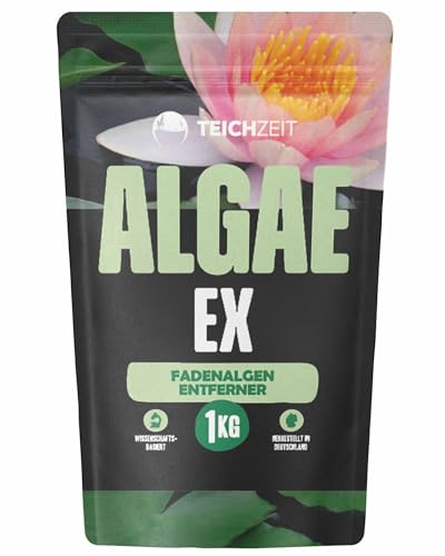 Teichzeit AlgaeEx Fadenalgen Stopp | Sichere & effektive Algenbekämpfung im Gartenteich | Sicher für Fische & Pflanzen | Langfristige Algenkontrolle | 1kg von NatureHolic