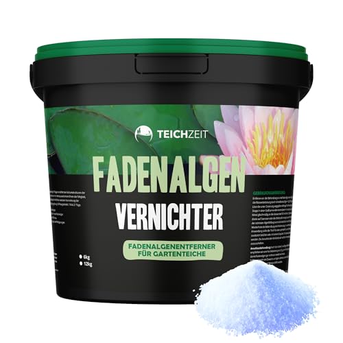 Teichzeit Fadenalgen Vernichter, Phosphatfreie Algenbekämpfung, Fadenalgenvernichter gegen Algenwachstum und Fadenalgen im Gartenteich | 12 Kg von NatureHolic