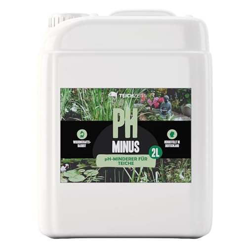 Teichzeit pH-Minus | Flüssiger pH Senker für Gartenteiche | Gegen Ammoniakvergiftung | Für gesunde Fische und Pflanzen im Teich | Unterstützt Atmung Pflanzenwuchs und Wasserqualität Teichzeit pH-Minus | Flüssiger pH Senker für Gartenteiche | Gegen Ammoniakvergiftung | Für gesunde Fische und Pflanzen im Teich | Unterstützt Atmung Pflanzenwuchs und Wasserqualität von NatureHolic