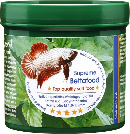 Naturefood Supreme Bettafood - Softgranulat - Spezialfutter für Kampffische, 110g von Naturefood