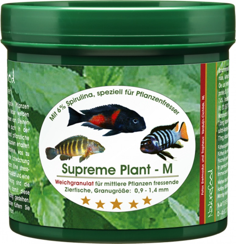 Naturefood Supreme Plant M (weiches Granulat) f. Fische bis 8 cm: 55g von Naturefood