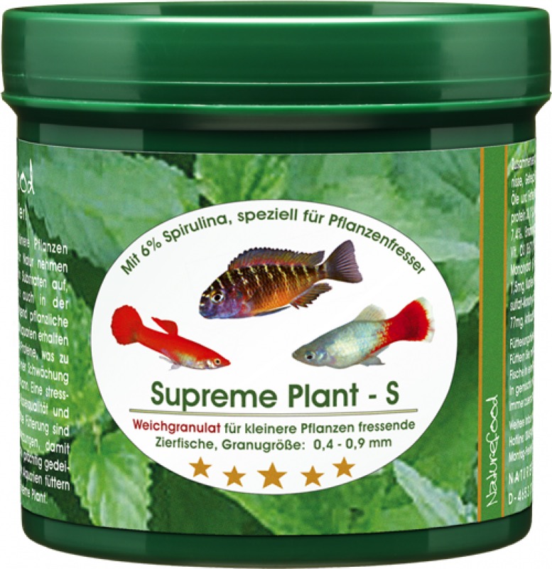 Naturefood Supreme Plant small (weiches Granulat) f. Fische bis 4 cm: 55g von Naturefood