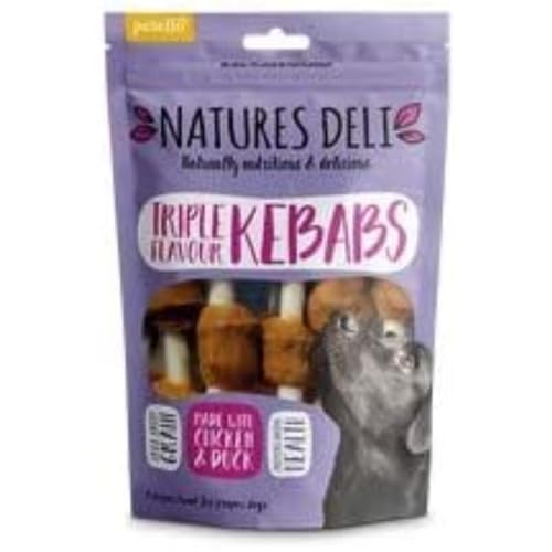 Natures Deli Kebab, dreifacher Geschmack, 100 g, 10 Stück von Natures Deli