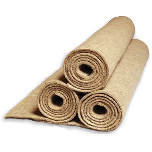 Natursache Nagermatte aus Hanf, Meterware, 0,60 m x 25,00 m x 0,5 cm I Zuschneidbare Hanfmatten für Hasenstall, Kaninchenhaus, Hamsterkäfig I Bodenabdeckung für Käfige, Laufställe, Höhlen von Natursache