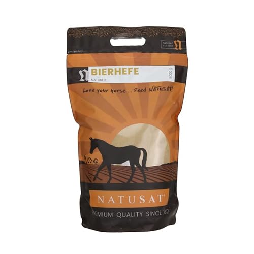 Natusat Bierhefe Naturell Pulver 5 kg - reines Naturprodukt ohne Zusätze für Pferde und Hunde, Ergänzungsfutter für glänzendes Fell und kräftige Haut - reich an B-Vitaminen von Natusat