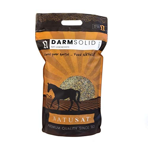 NATUSAT DarmoSolid + Lebendhefe - Ergänzungsfutter Pferde, Kräutermischung für Pferde, Magen- und Darm (4500 g) von Natusat