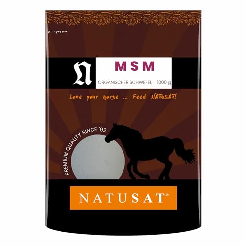 NATUSAT MSM - Methyl-Sulfonyl-Methan, Stärkung der Gelenke und Sehnen, Pferdefell (1000 g) von Natusat
