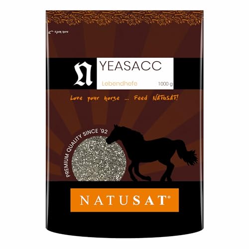 Natusat Yea-sacc Lebendhefe Pulver 1000 g, Ergänzungsfutter für Pferde von Natusat