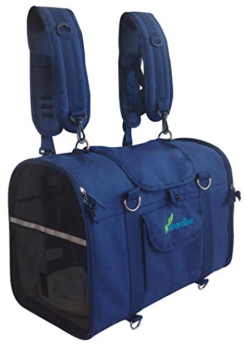 6-in-1 Stabiler Haustier-Rucksack, Front/Brustträger, Schulter & Handtasche, Autositzkiste, 2-Positionen für einfache Passform unter Flugzeugsitzen, Weiche Tiertransporttasche. Für Haustiere 41-46 cm 6-in-1 Stabiler Haustier-Rucksack, Front/Brustträger, Schulter & Handtasche, Autositzkiste, 2-Positionen für einfache Passform unter Flugzeugsitzen, Weiche Tiertransporttasche. Für Haustiere 41-46 cm von Natuvalle