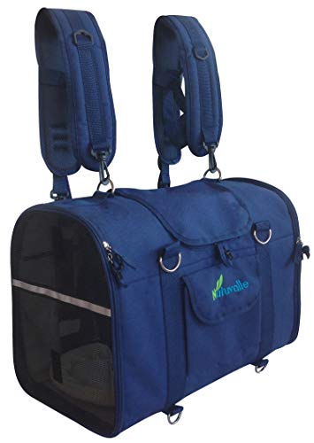 6-in-1 ROBUSTER Transportrucksack für Haustiere, Brusttasche, Schultertasche, Kleintiertransportbehälter, Transportbehälter für Katzen, Hunde, Weiche Seitentrage, innerhalb des Autotransportbehälter von Natuvalle