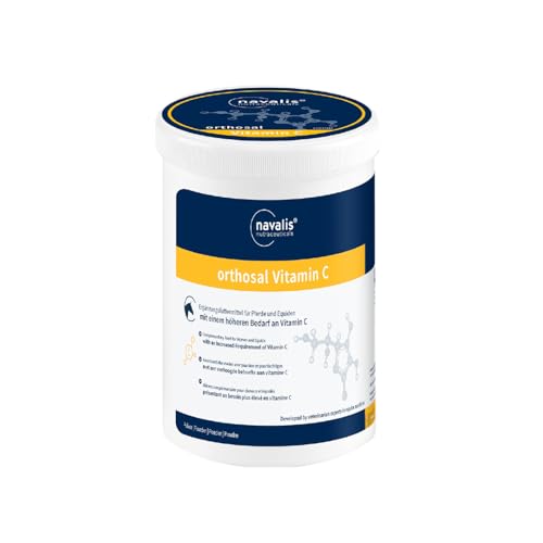 Navalis orthosal Vitamin C | 1,2 kg | Ergänzungsfuttermittel für Pferde & Equiden | Zur Unterstützung des Immunsystems und der Regeneration | Organisches Mikronährstoffpräparat von Navalis