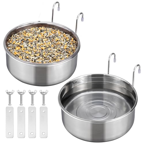 Navaris 2X hängender Hundenapf erhöht - Ø10cm Futternapf Set für Hund - 2er Set hängender erhöhter Hundenapf - 2er Pack Fress Napf zum Anhängen für Gitter und Käfig Navaris 2X hängender Hundenapf erhöht - Ø10cm Futternapf Set für Hund - 2er Set hängender erhöhter Hundenapf - 2er Pack Fress Napf zum Anhängen für Gitter und Käfig von Navaris