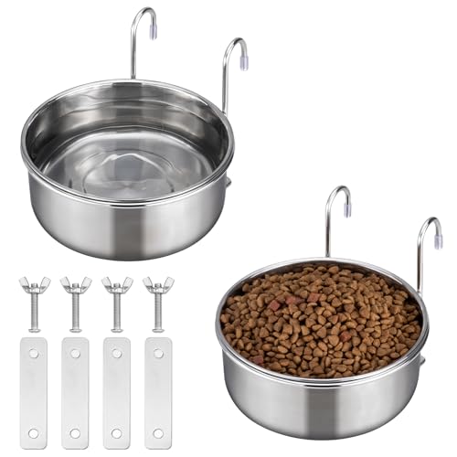Navaris 2X hängender Hundenapf erhöht - Ø14cm Futternapf Set für Hund - 2er Set hängender erhöhter Hundenapf - 2er Pack Fress Napf zum Anhängen für Gitter und Käfig Navaris 2X hängender Hundenapf erhöht - Ø14cm Futternapf Set für Hund - 2er Set hängender erhöhter Hundenapf - 2er Pack Fress Napf zum Anhängen für Gitter und Käfig von Navaris