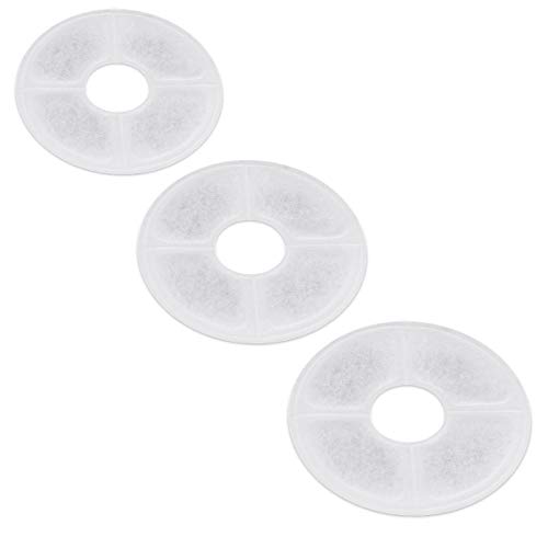 Navaris 3X Ersatzfilter für 2,8 L Wasser Trinkbrunnen - 3er Set Ersatz Filter für Katzen Hunde Wasserbrunnen - gegen Geruchs- und Geschmacksstoffe von Navaris