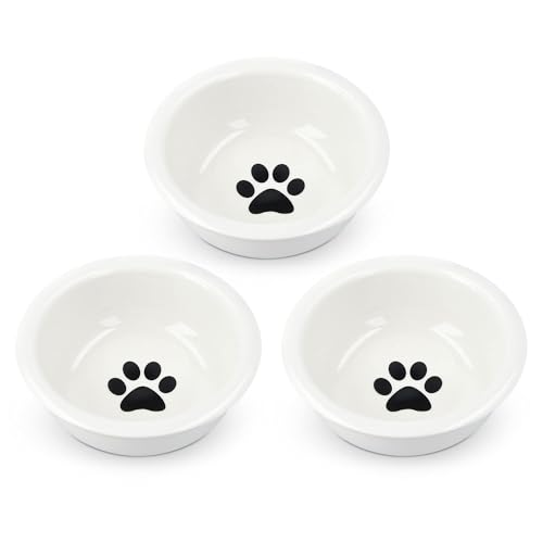 Navaris 3X Fressnapf aus Keramik Futterstation Set - Katzennapf Hundenapf 3 Stück - Futternapf Katze Hund - Napf in Schwarz Weiß Navaris 3X Fressnapf aus Keramik Futterstation Set - Katzennapf Hundenapf 3 Stück - Futternapf Katze Hund - Napf in Schwarz Weiß von Navaris