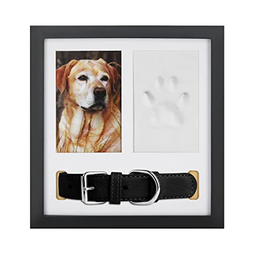 Navaris 3in1 Pfotenabdruck Set Hund - Foto Pfote Halsband - Hundepfoten Abdruck Machen mit diesem Paw Print Kit - DIY Memory Bilderrahmen - auch für Katzen von Navaris