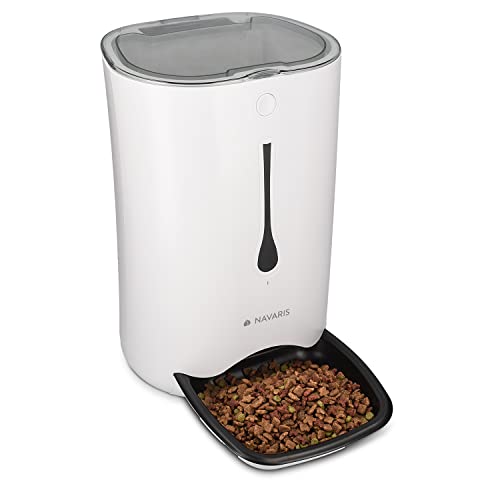 Navaris Automatischer Futterautomat Futterspender mit Timer - 6L Futternapf Automat mit Timer und akustischer Benachrichtigung - für Hund und Katze Navaris Automatischer Futterautomat Futterspender mit Timer - 6L Futternapf Automat mit Timer und akustischer Benachrichtigung - für Hund und Katze von Navaris