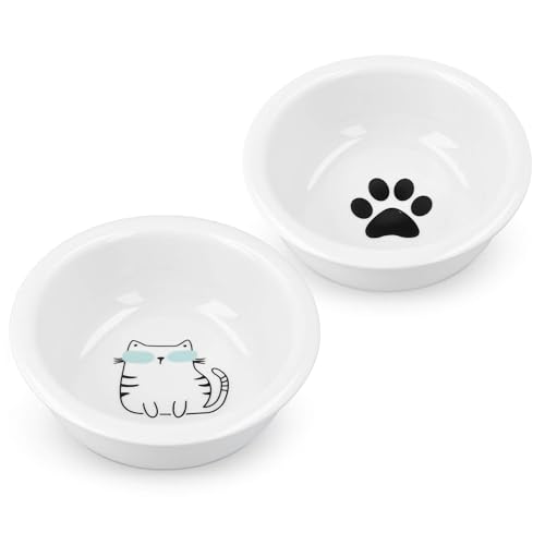 Navaris Futternapf Katze Futterstation Set - Keramiknapf für Katzen Hunde - Keramik Fressnapf Set Futterbar Katzennapf - spülmaschinenfest Navaris Futternapf Katze Futterstation Set - Keramiknapf für Katzen Hunde - Keramik Fressnapf Set Futterbar Katzennapf - spülmaschinenfest von Navaris