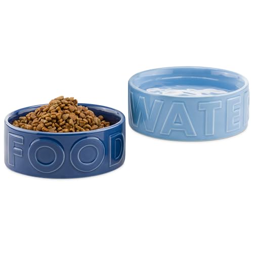 Navaris Hundenapf Set aus Keramik - 700 ml - 2er Hunde Napfset - Wassernapf & Fressnapf für Hunde & Katzen - Futternapf Hund - Hell- & Dunkelblau Navaris Hundenapf Set aus Keramik - 700 ml - 2er Hunde Napfset - Wassernapf & Fressnapf für Hunde & Katzen - Futternapf Hund - Hell- & Dunkelblau von Navaris