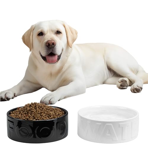 Navaris Hundenapf Keramik 2er Set - Mikrowellen- und Spülmaschinengeeignet - Wassernapf und Futternapf Hund in schwarz & weiß - Großes Volumen 700 ml Navaris Hundenapf Keramik 2er Set - Mikrowellen- und Spülmaschinengeeignet - Wassernapf und Futternapf Hund in schwarz & weiß - Großes Volumen 700 ml von Navaris