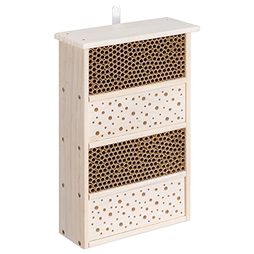 Navaris Insektenhotel aus Holz - Naturbelassenes Insekten Hotel für Fluginsekten - für Bienen Marienkäfer Schmetterlinge Fliegen - Zum Aufhängen Navaris Insektenhotel aus Holz - Naturbelassenes Insekten Hotel für Fluginsekten - für Bienen Marienkäfer Schmetterlinge Fliegen - Zum Aufhängen von Navaris