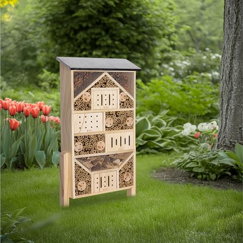 Navaris Insektenhotel groß wetterfest XXL - Mit Metall-Dach - Bienenhotel - Hummelhaus - Schmetterlingshaus - Wildbienenhotel - Insektenhotel wetterfest -Perfekt für den Garten Navaris Insektenhotel groß wetterfest XXL - Mit Metall-Dach - Bienenhotel - Hummelhaus - Schmetterlingshaus - Wildbienenhotel - Insektenhotel wetterfest -Perfekt für den Garten von Navaris