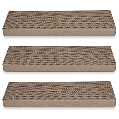 Navaris Katzen Kratzbrett 3er Set aus Karton - 41 x 13 x 3 cm Kratzpappe Kratzmatte - Kratz Pappe Katzenbrett für die Krallen Deiner Katze Navaris Katzen Kratzbrett 3er Set aus Karton - 41 x 13 x 3 cm Kratzpappe Kratzmatte - Kratz Pappe Katzenbrett für die Krallen Deiner Katze von Navaris